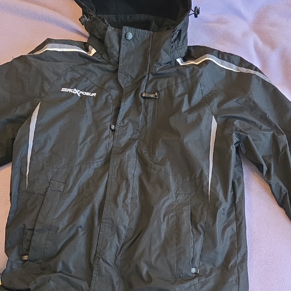 ZeroXposur Charcoal Jacket with Light Stripes